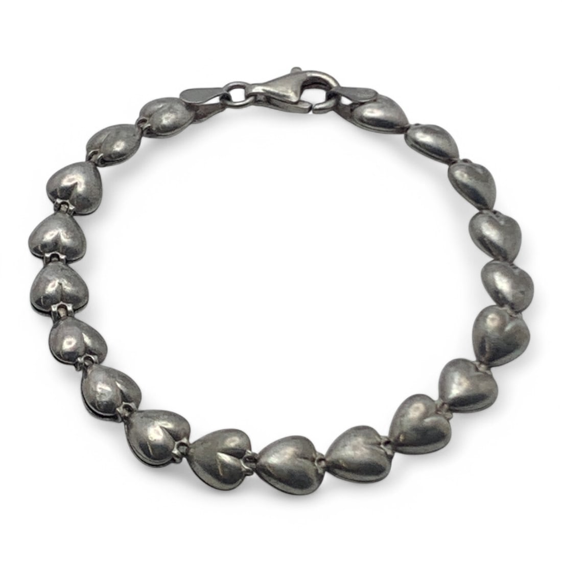 Sterling Silver Heart Bracelet - 6