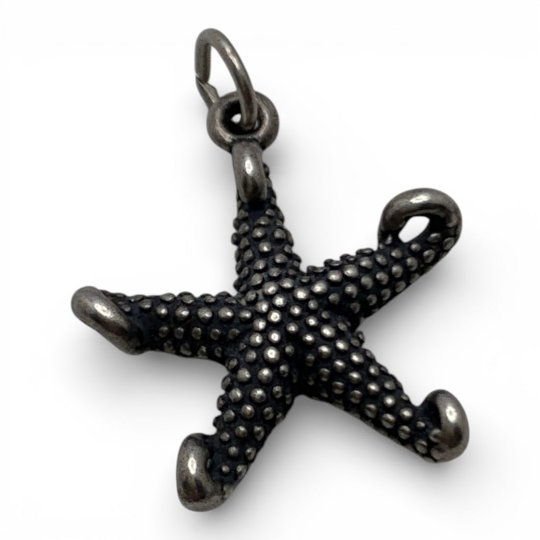 Sterling Silver Starfish Charm: Marked 925 - 7/8" Long - 2.7 Grams