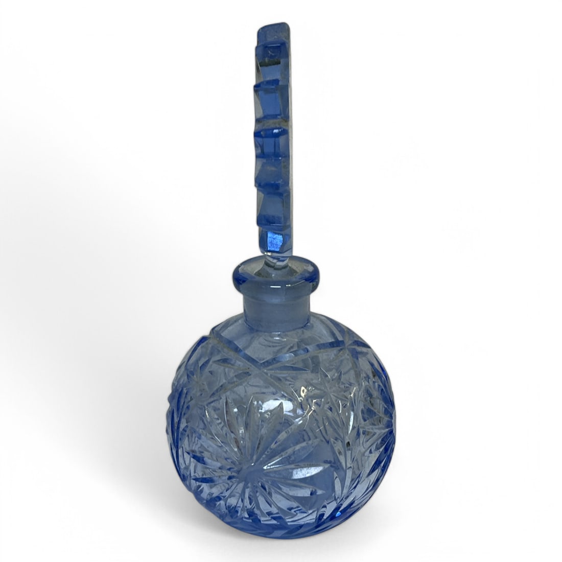 Blue Crystal Perfume Bottle - 4
