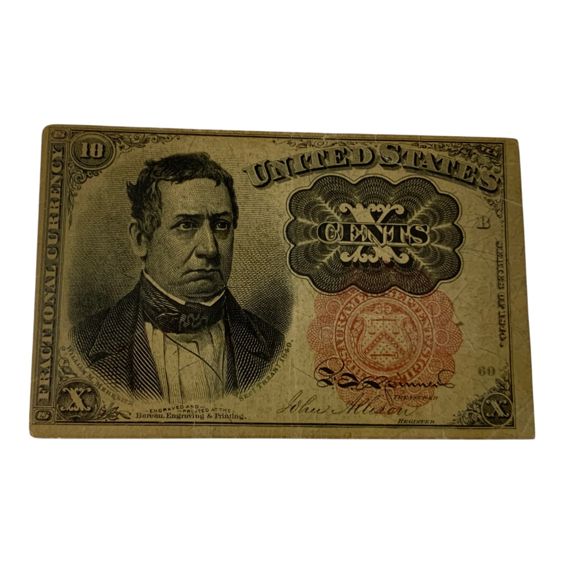 10 Cents Fractional Currency, 5th Issue: F # 1265See Photos