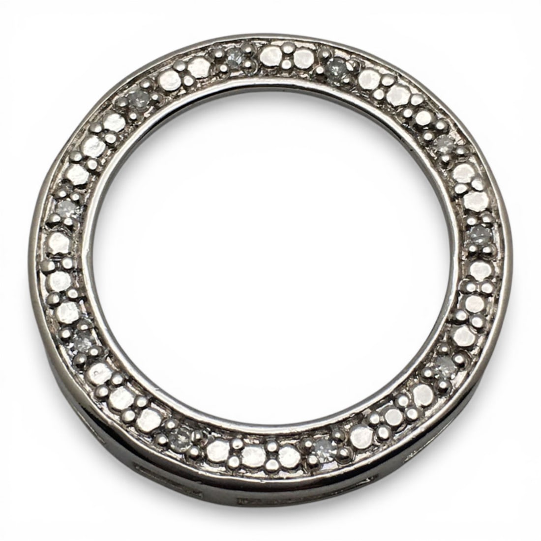 Sterling Silver Clear Stone Pendant - 4