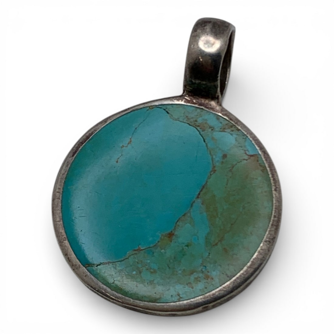 Silver Pendant With Blue Stone - 3