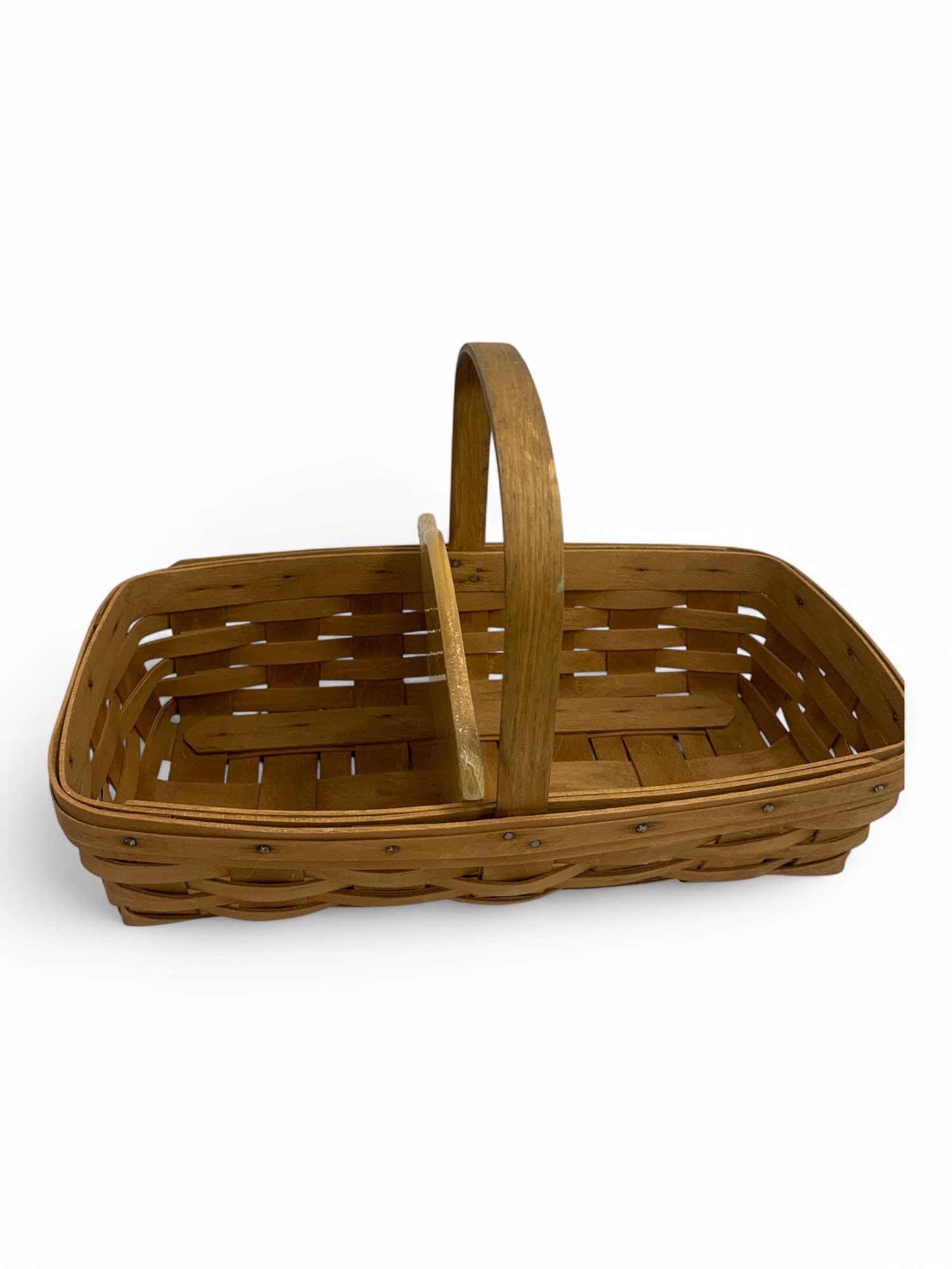 Longaberger Bread Basket With Wooden Divider - 3