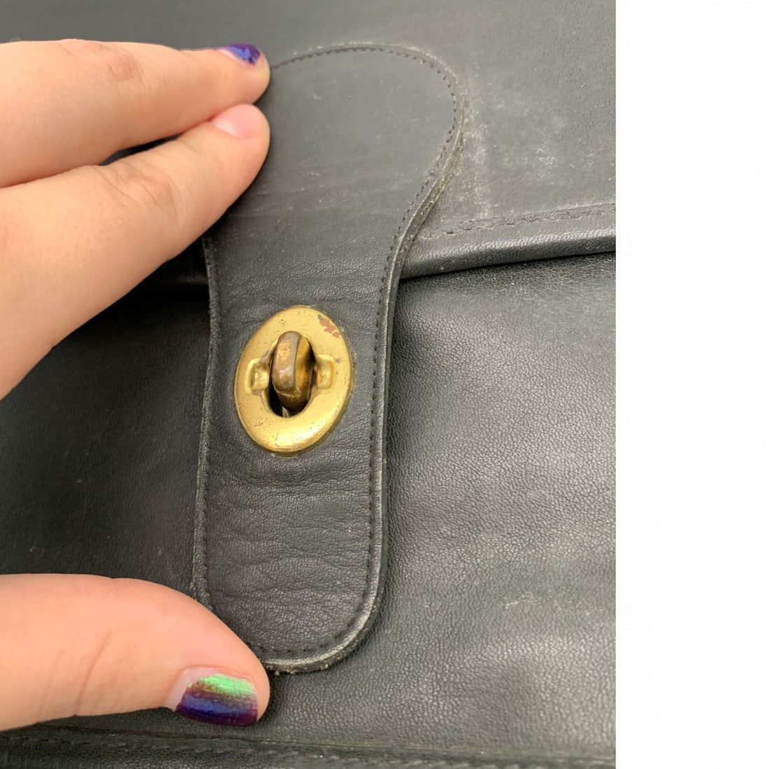 Coach Black Leather Briefcase - 2