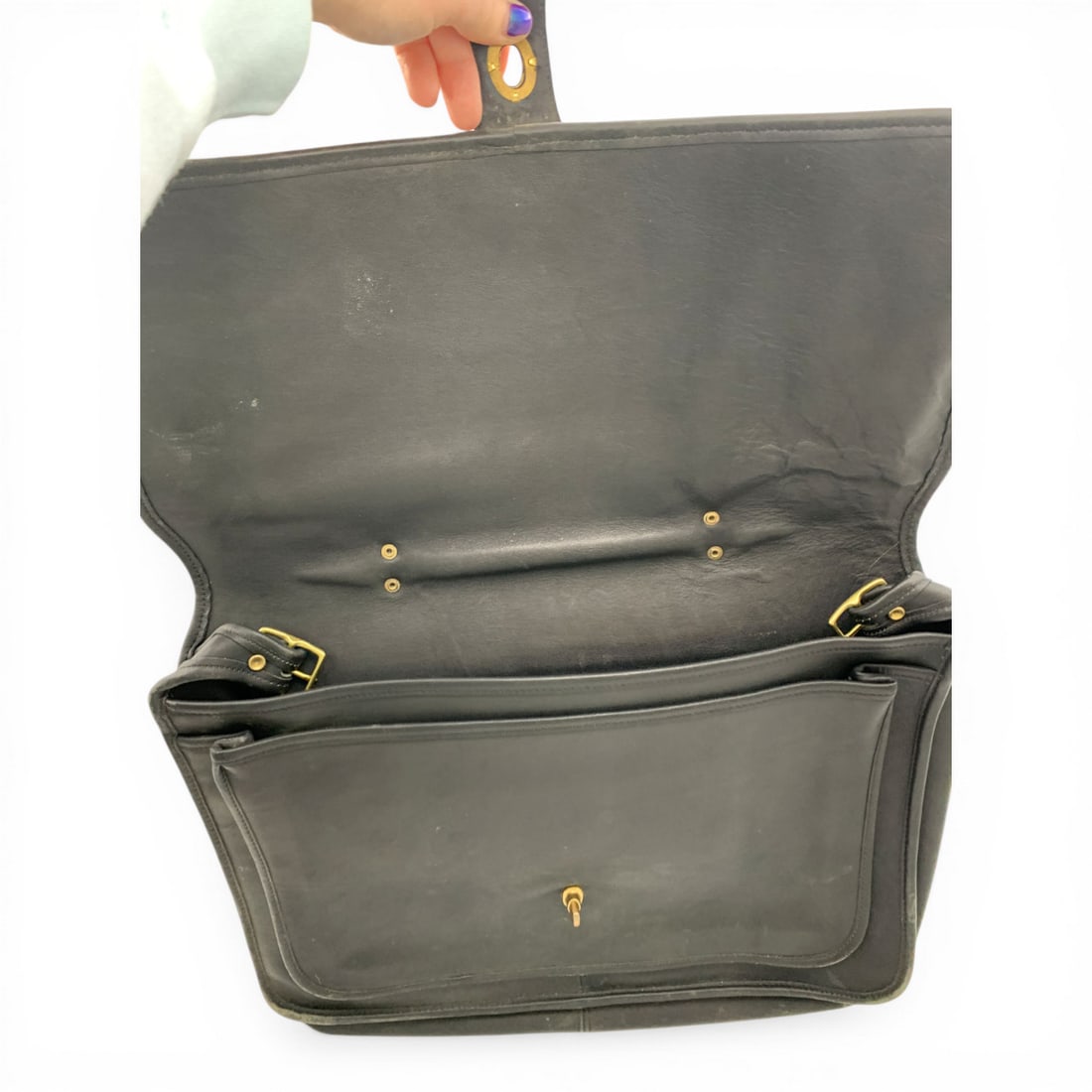 Coach Black Leather Briefcase - 4