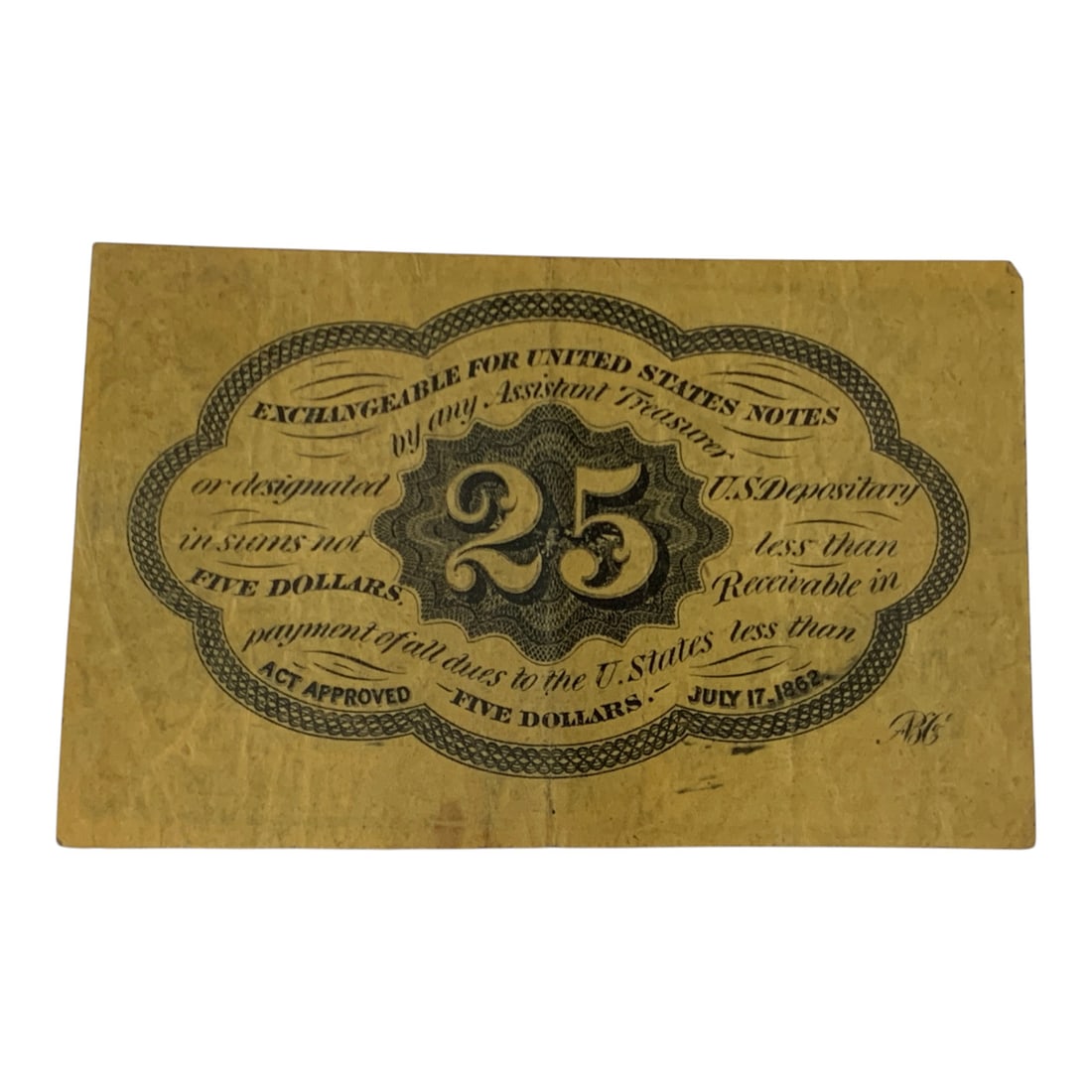 25 Cents Postage Currency, 1st Issue - 2