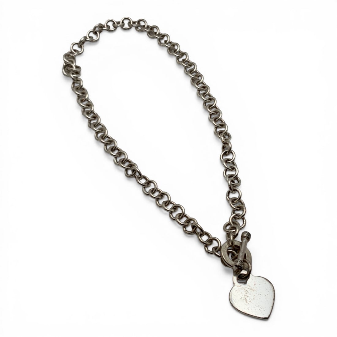 Sterling Silver Necklace With Heart Charm (1 of 4)