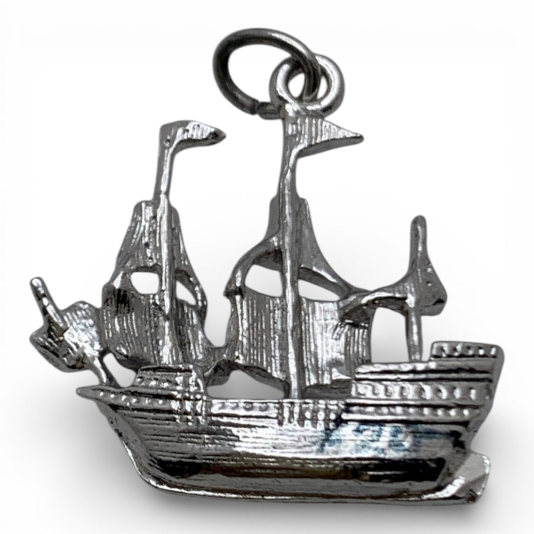 Sterling Silver Ship Charm - 2