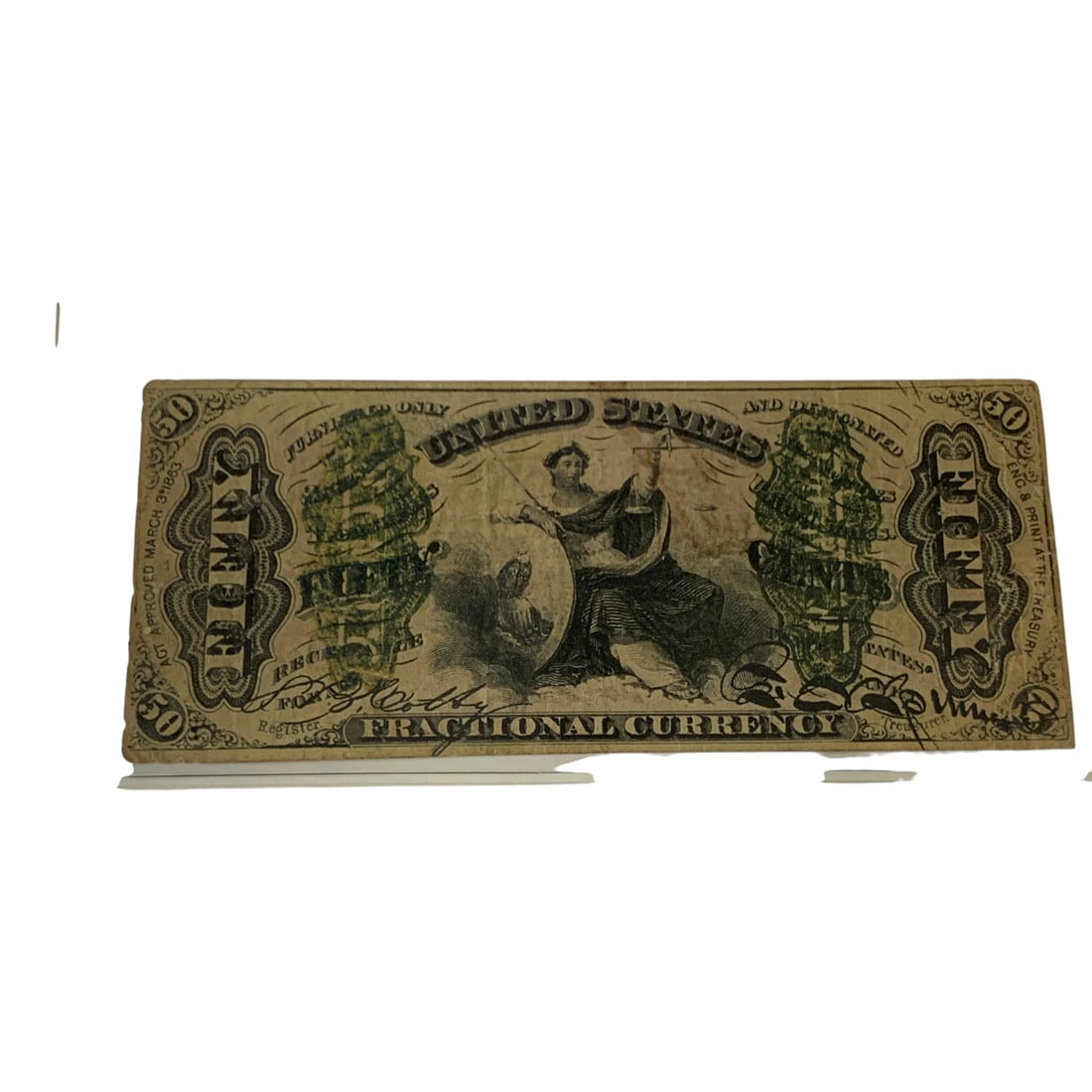 50 Cents Fractional Currency, 3rd Issue: F # 1349See Photos