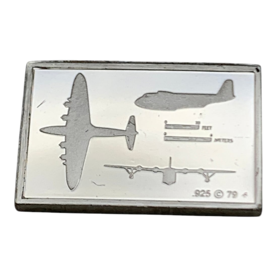 Sterling Silver Airplane Bar - 3
