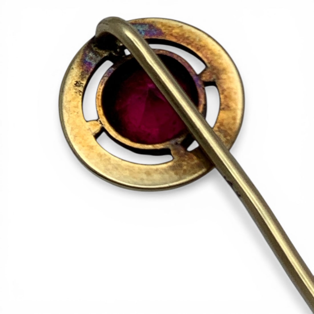 14k Yellow Gold & Ruby Pin - 3