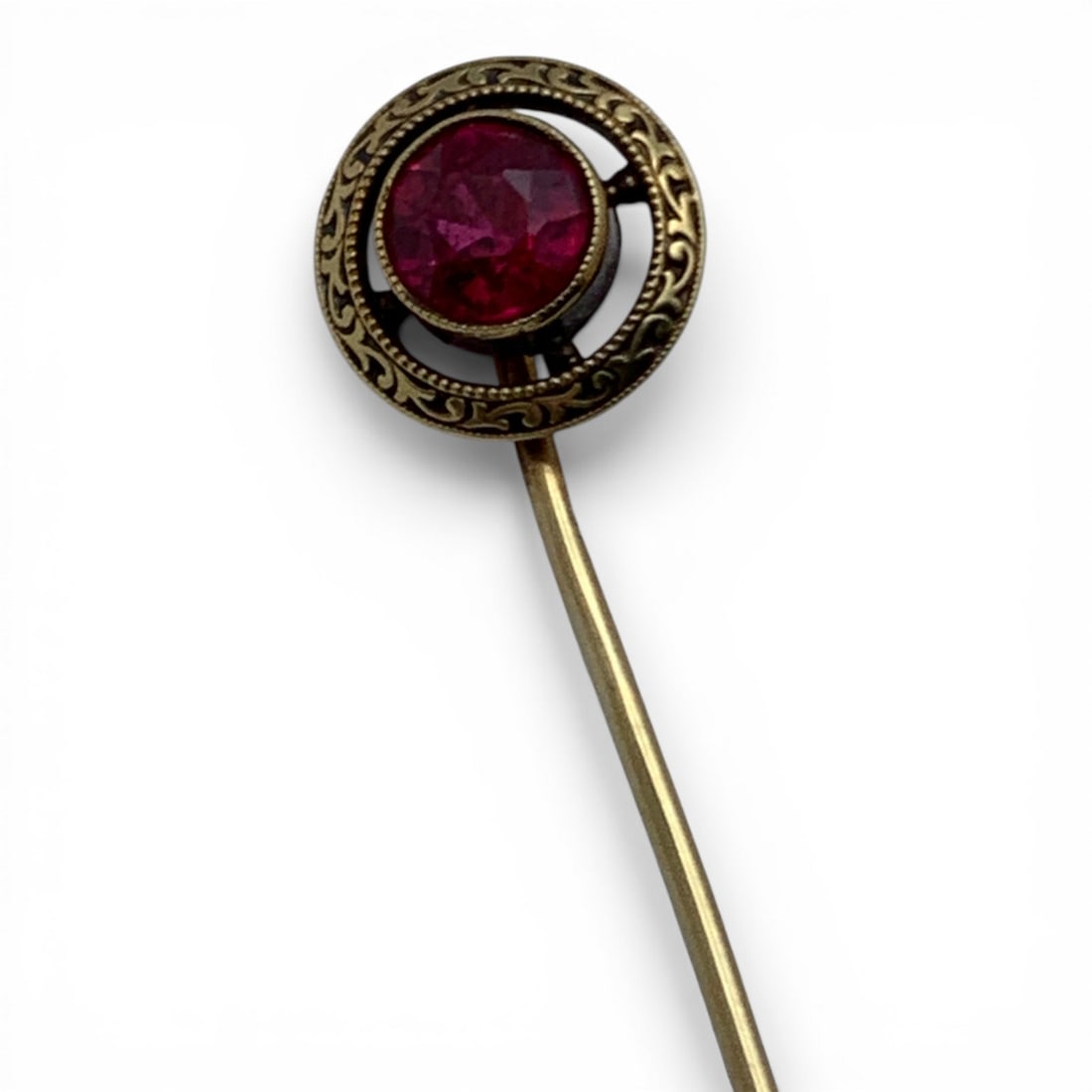14k Yellow Gold & Ruby Pin - 4