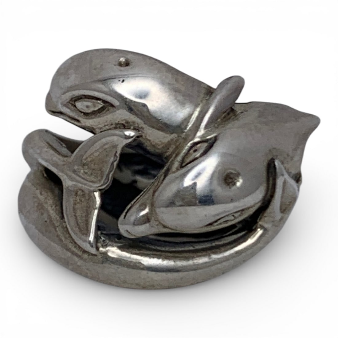 Silver Dolphin Ring: Tests Silver - Size 6.25 - 9.5 Grams