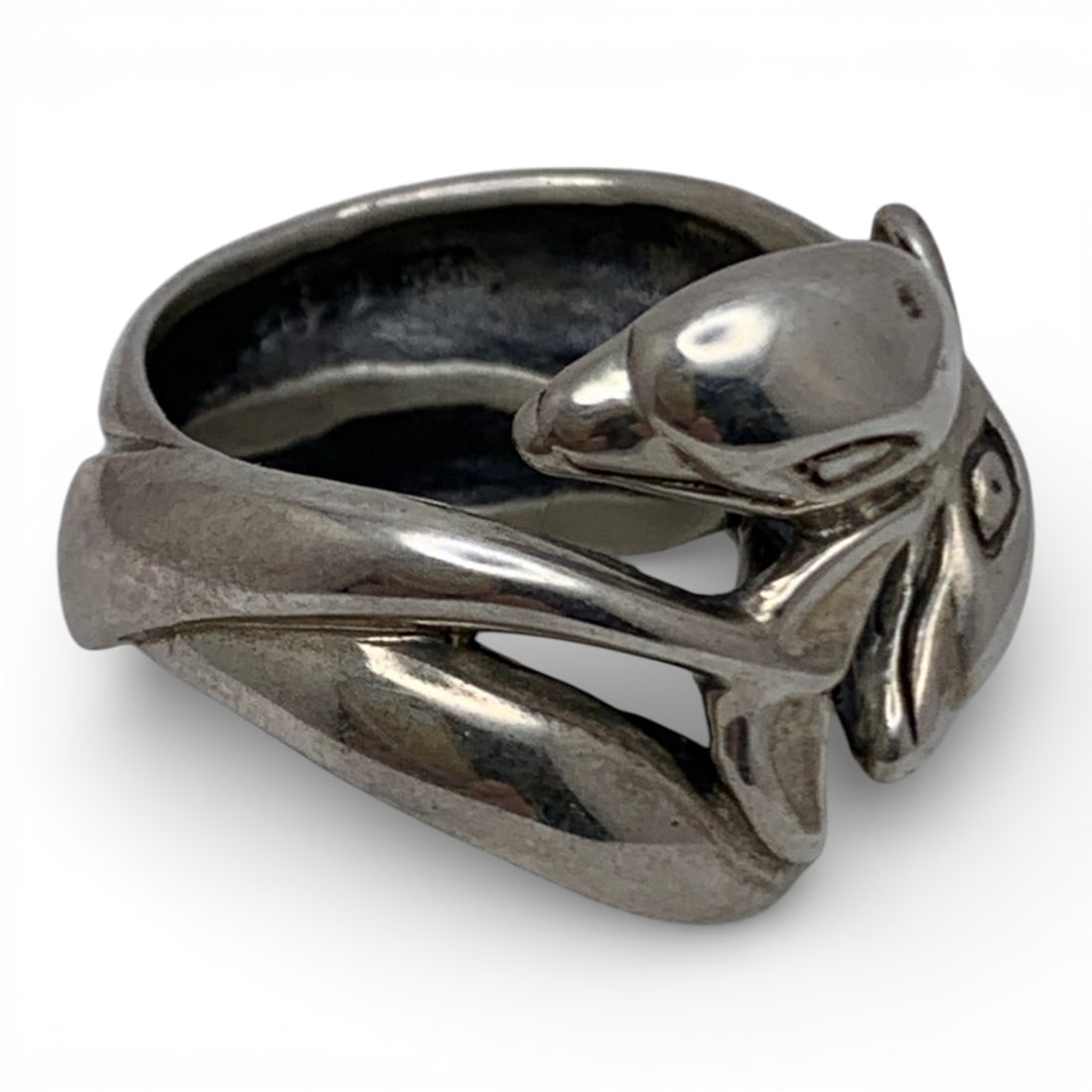 Silver Dolphin Ring - 4