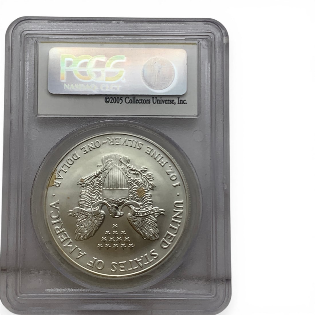 Pcgs Graded 2005 American 1oz. Silver Eagle - 3