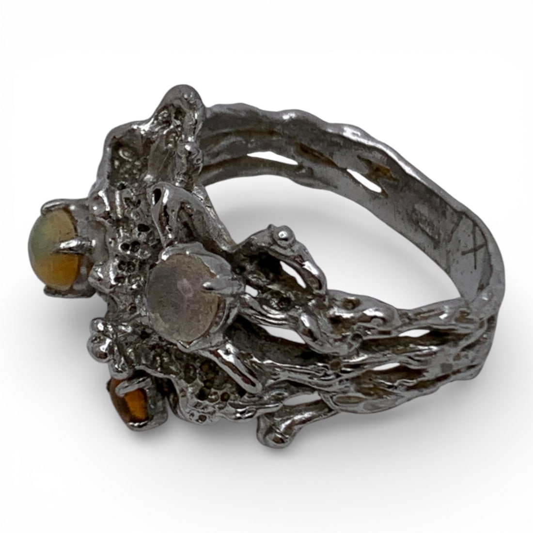 Sterling Silver Ring With Stones - 3