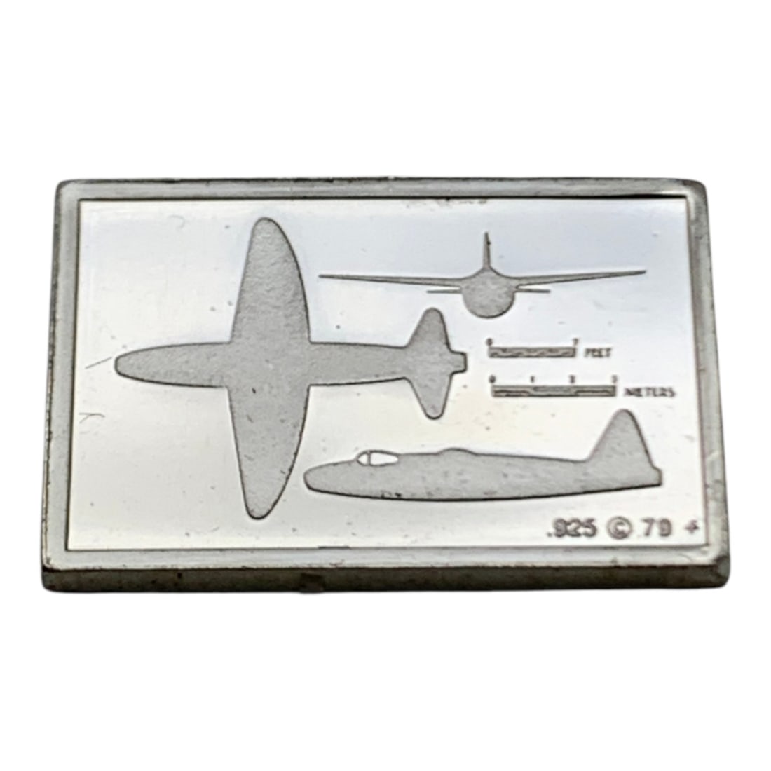 Sterling Silver Airplane Bar - 3
