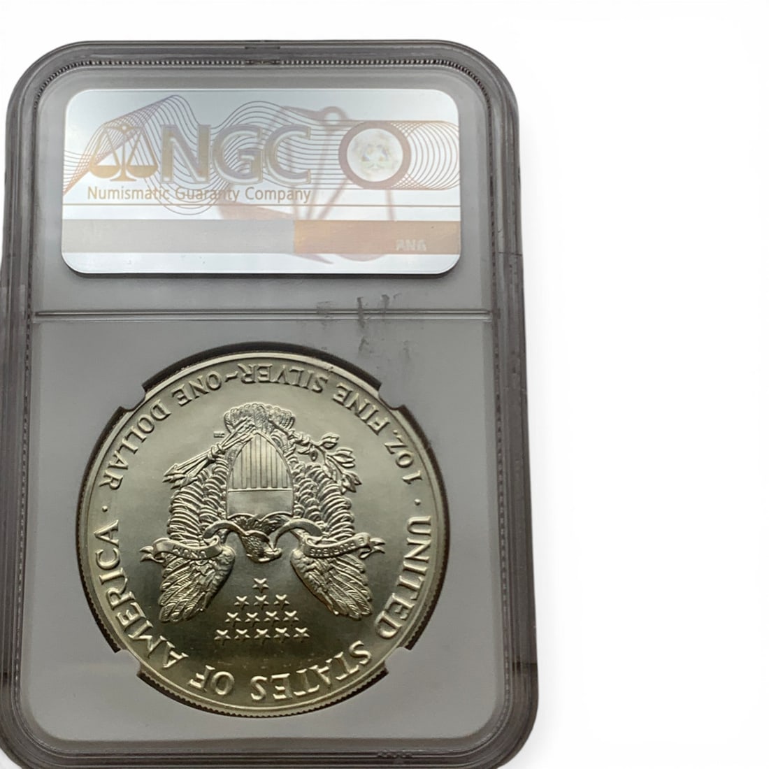 Ngc Graded 1987 American 1oz. Silver Eagle - 3