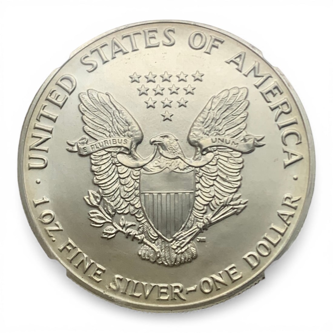 Ngc Graded 1987 American 1oz. Silver Eagle - 4