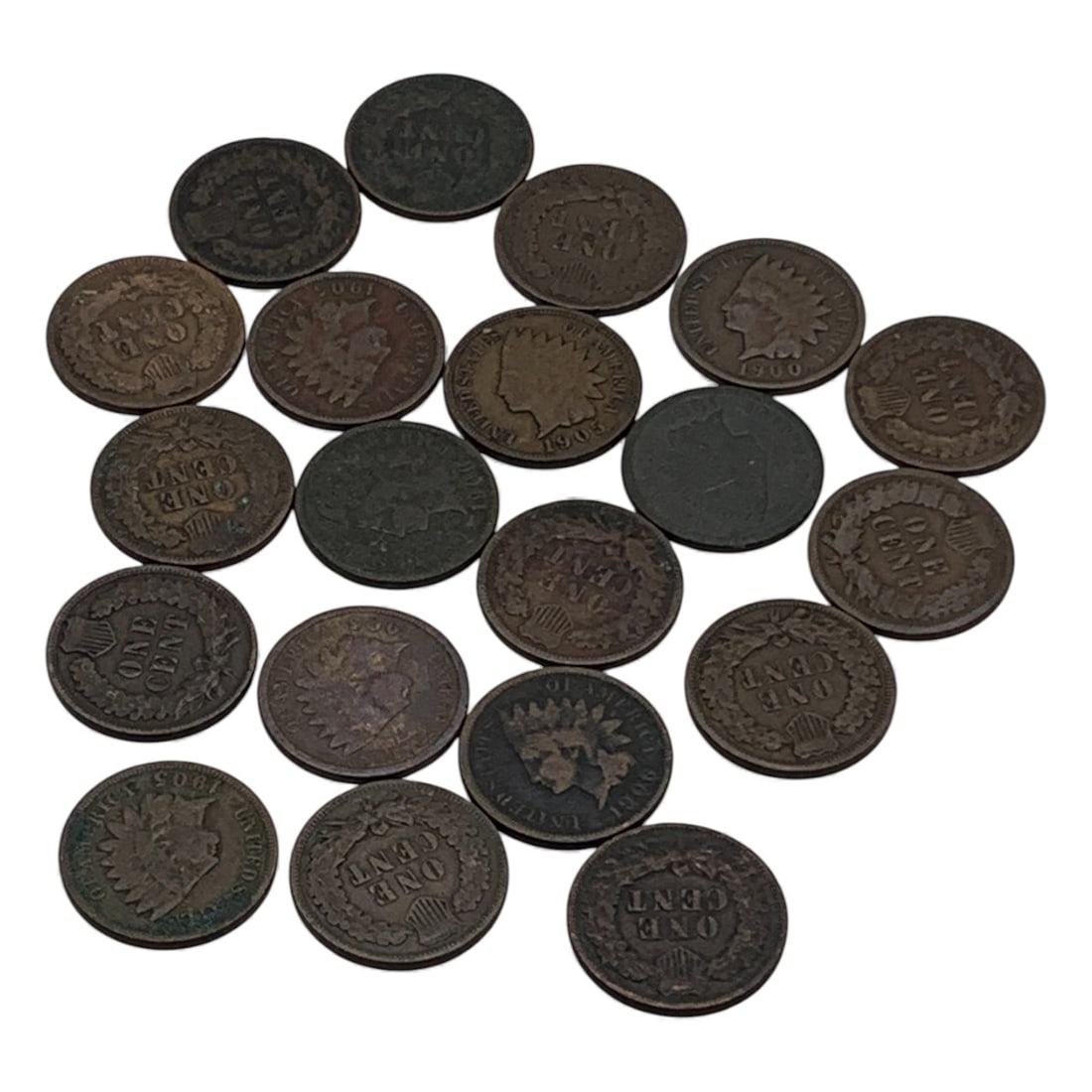 Group Of 20 Indian Head Pennies: See Photos