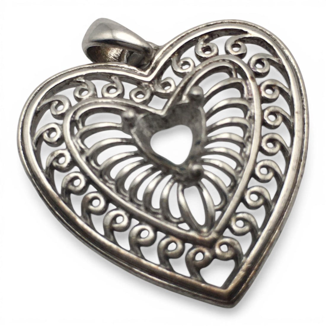 Sterling Silver Heart Pendant - 3