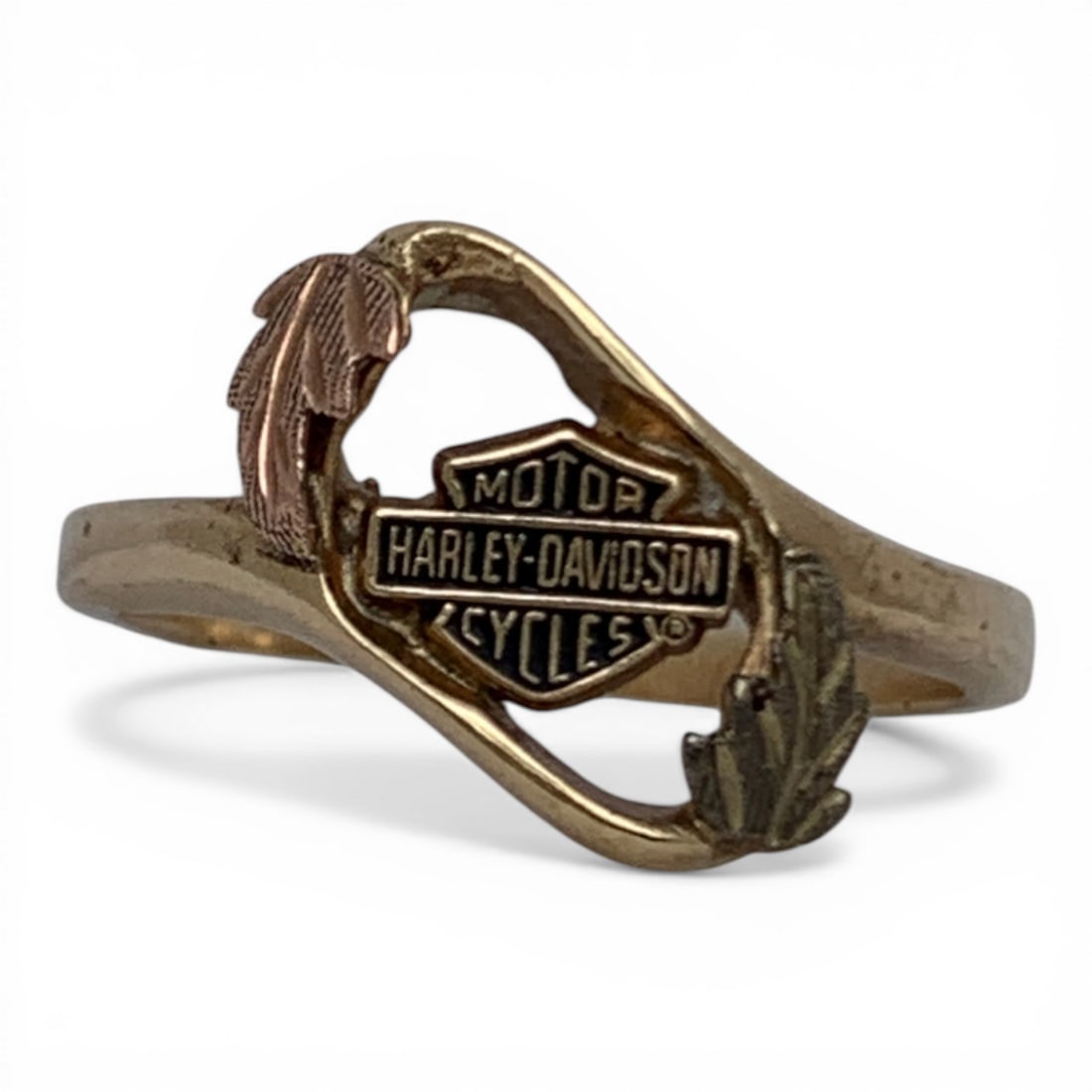 10k Yellow Gold Harley Davidson Ring: Marked 10k - Size 6.75 - 1.9 DwtGemstones Tested With Presidium Gem Tester Il - Berners Does Not Guarantee Authenticity Of Gemstones