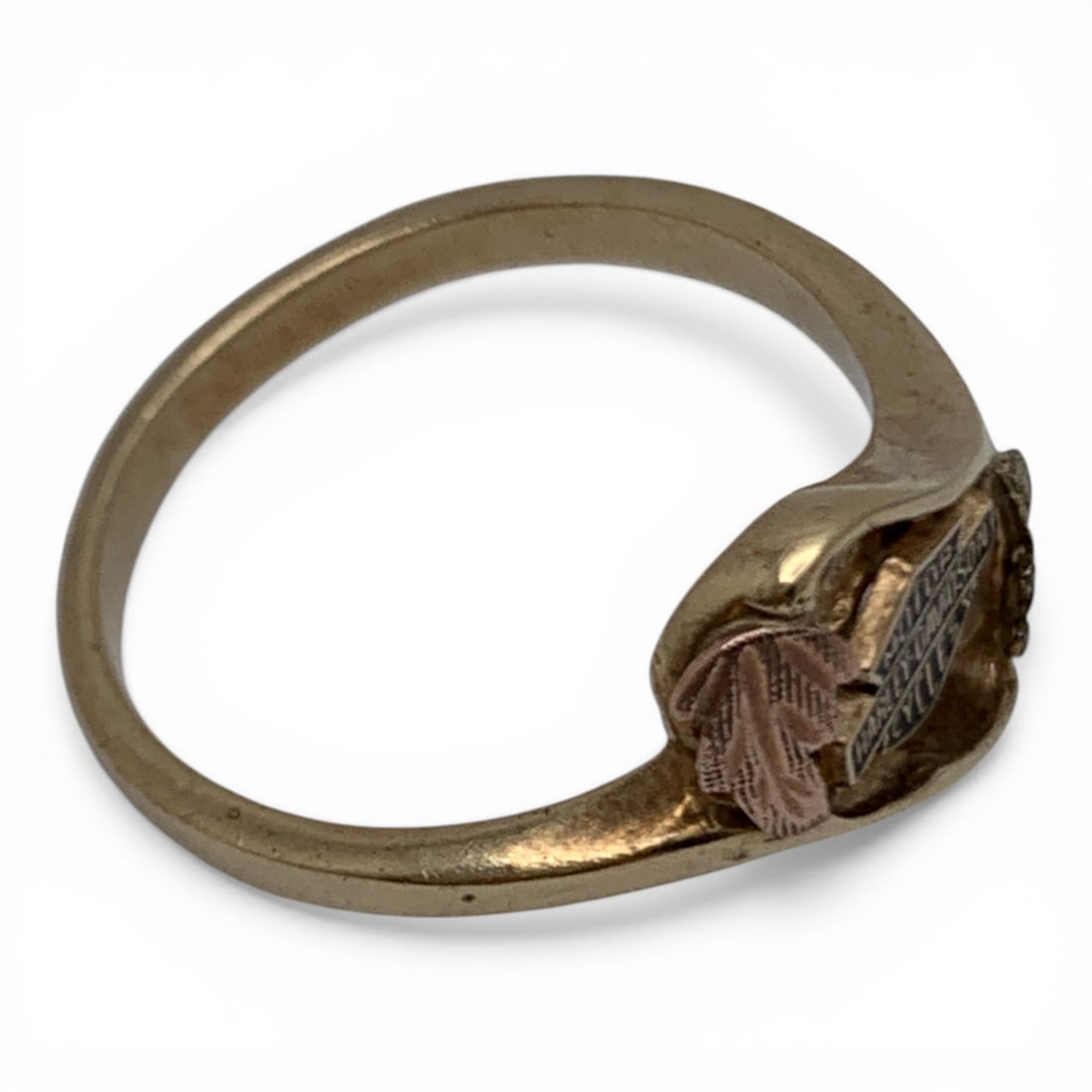 10k Yellow Gold Harley Davidson Ring - 4