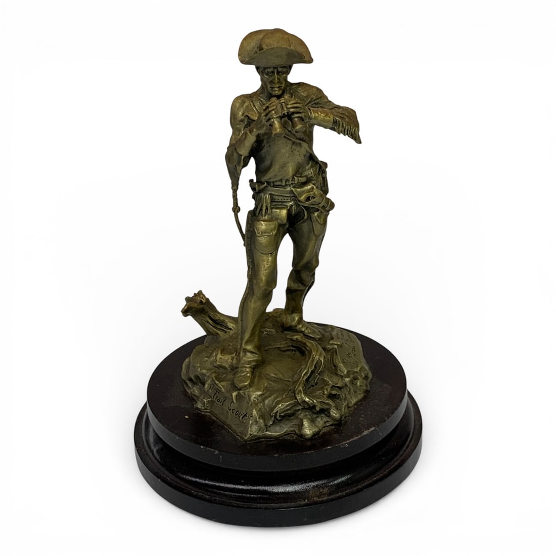 1995 Michael Boyett Pewter Sculpture: Trail Scout Marked On Edge: 1995 Michael Boyett, 79/3006 1/2" Tall