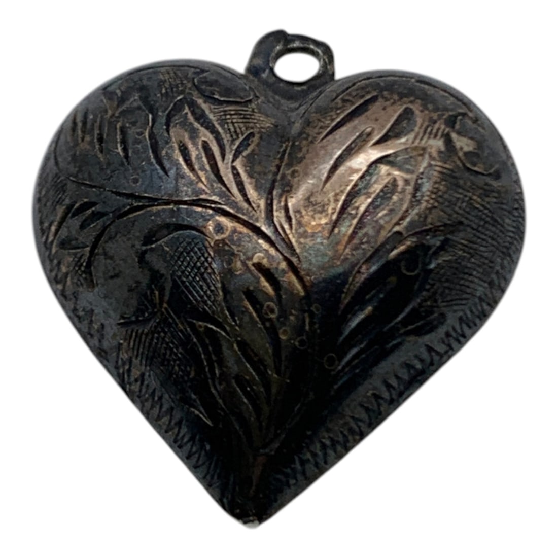 Silver Heart Pendant: Tests Silver - 7/8" Long - 2.4 Grams