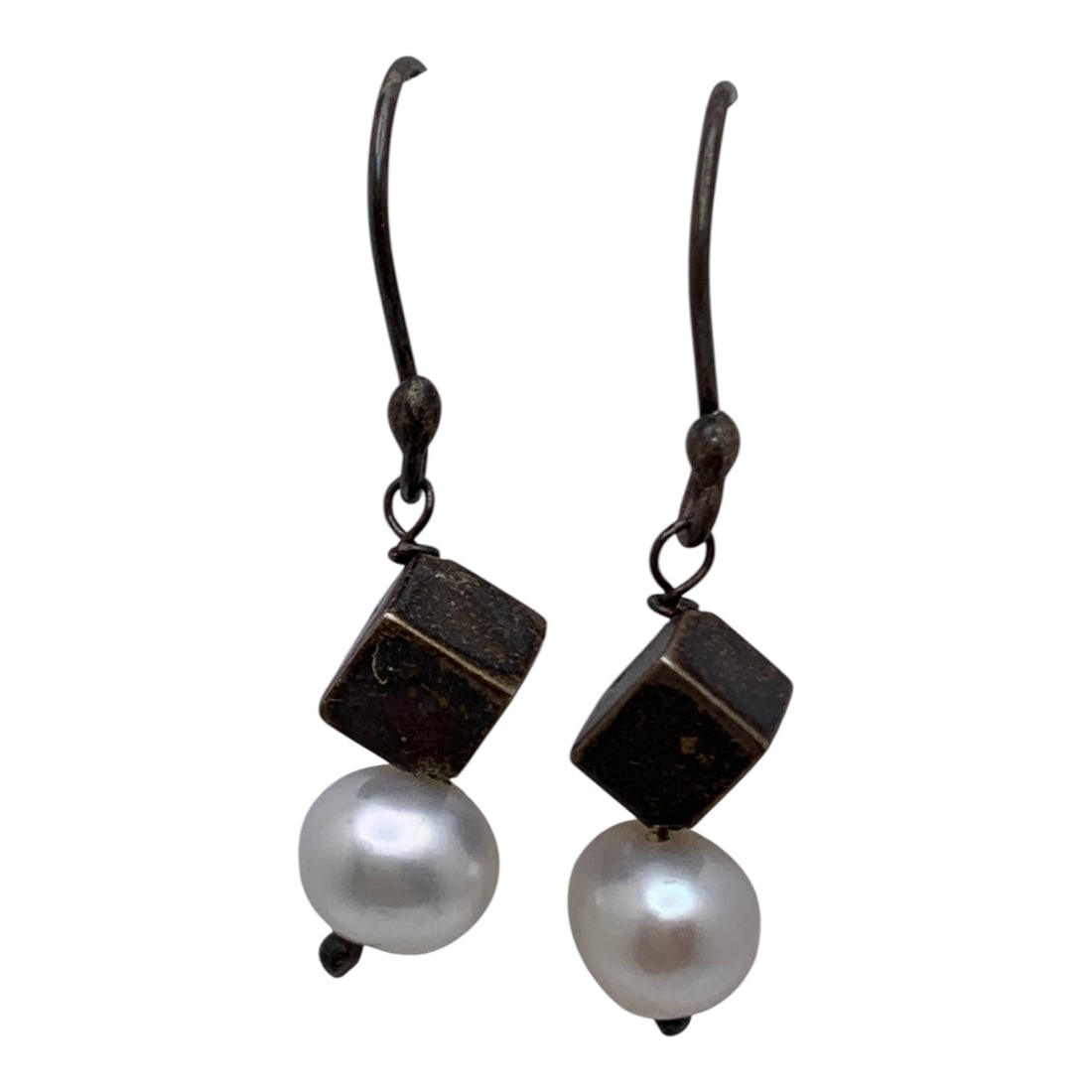 Silver & Pearl Dangle Earrings - 3