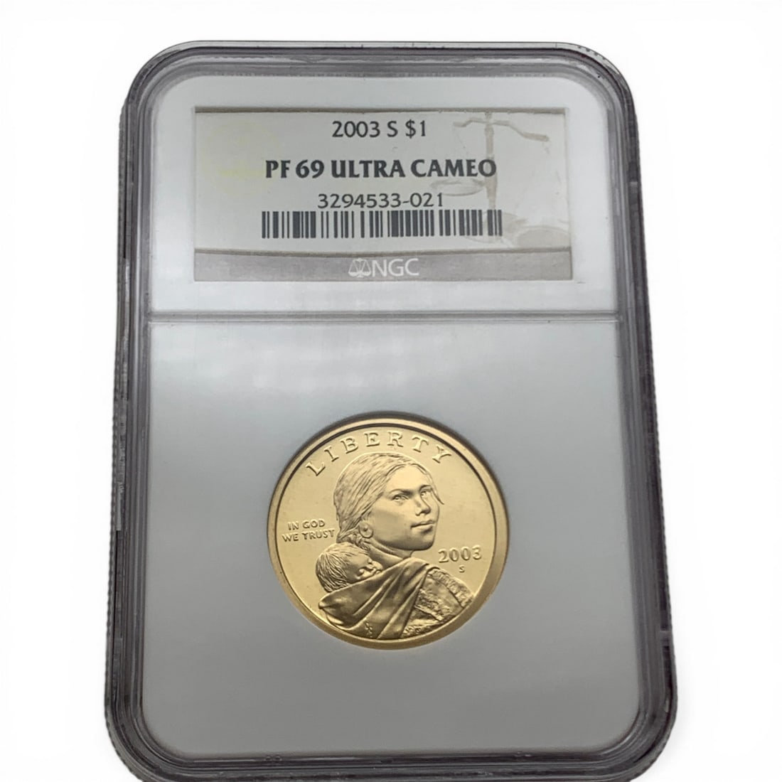 Ngc Graded 2003 S Sacagawea $1 Coin: Pf 69 Ultra CameoIn Ngc Graded Case