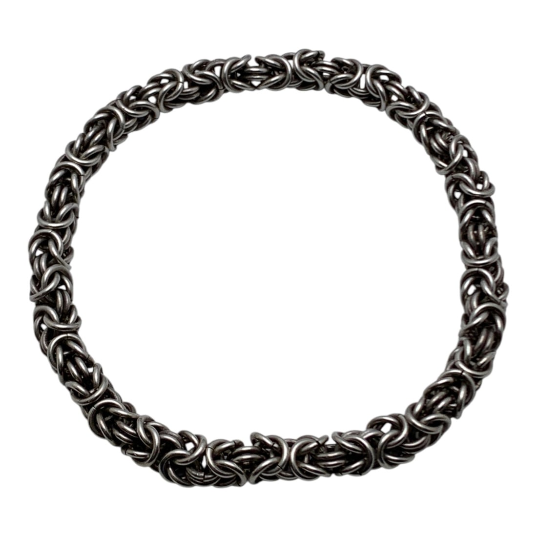 Silver Bangle Bracelet: Tests Silver - 5 1/4" Long - 52.2 Grams