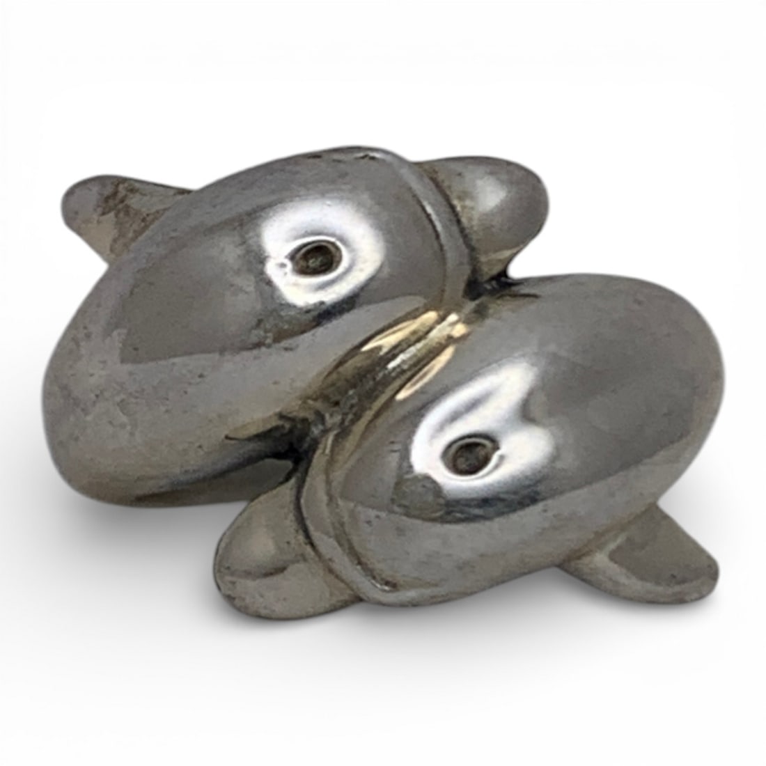 Sterling Silver Dolphin Ring: Marked 925 - Size 5.25 - 5.5 Grams