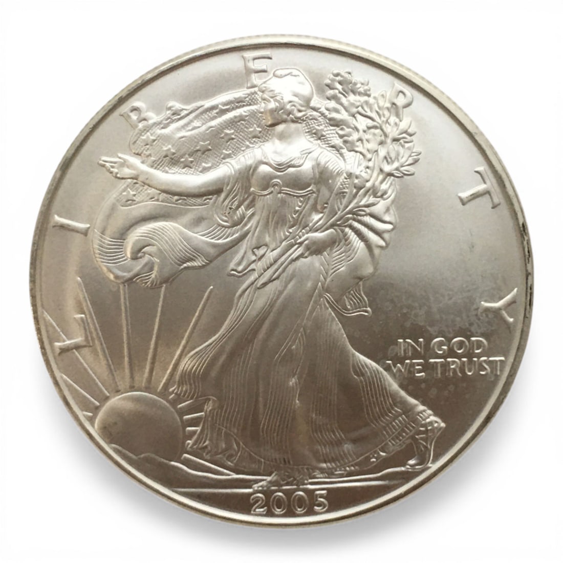 American Eagle 1 Oz. Fine Silver One Dollar, 2005 (1 of 2)