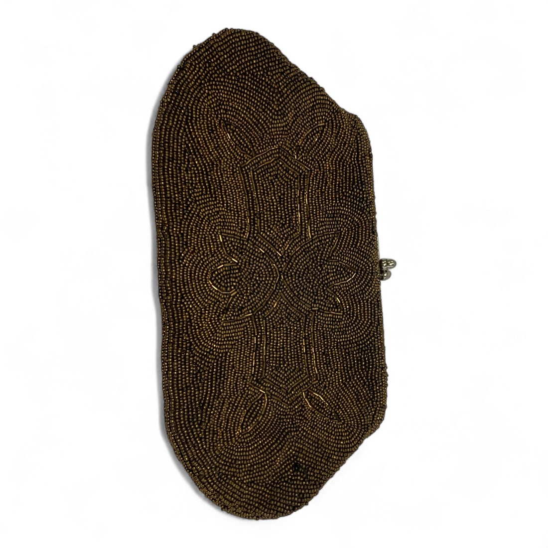 De Lill Hand Made In Japan Gold Beaded Purse: 4.5" X 9.5". Label On Inside.