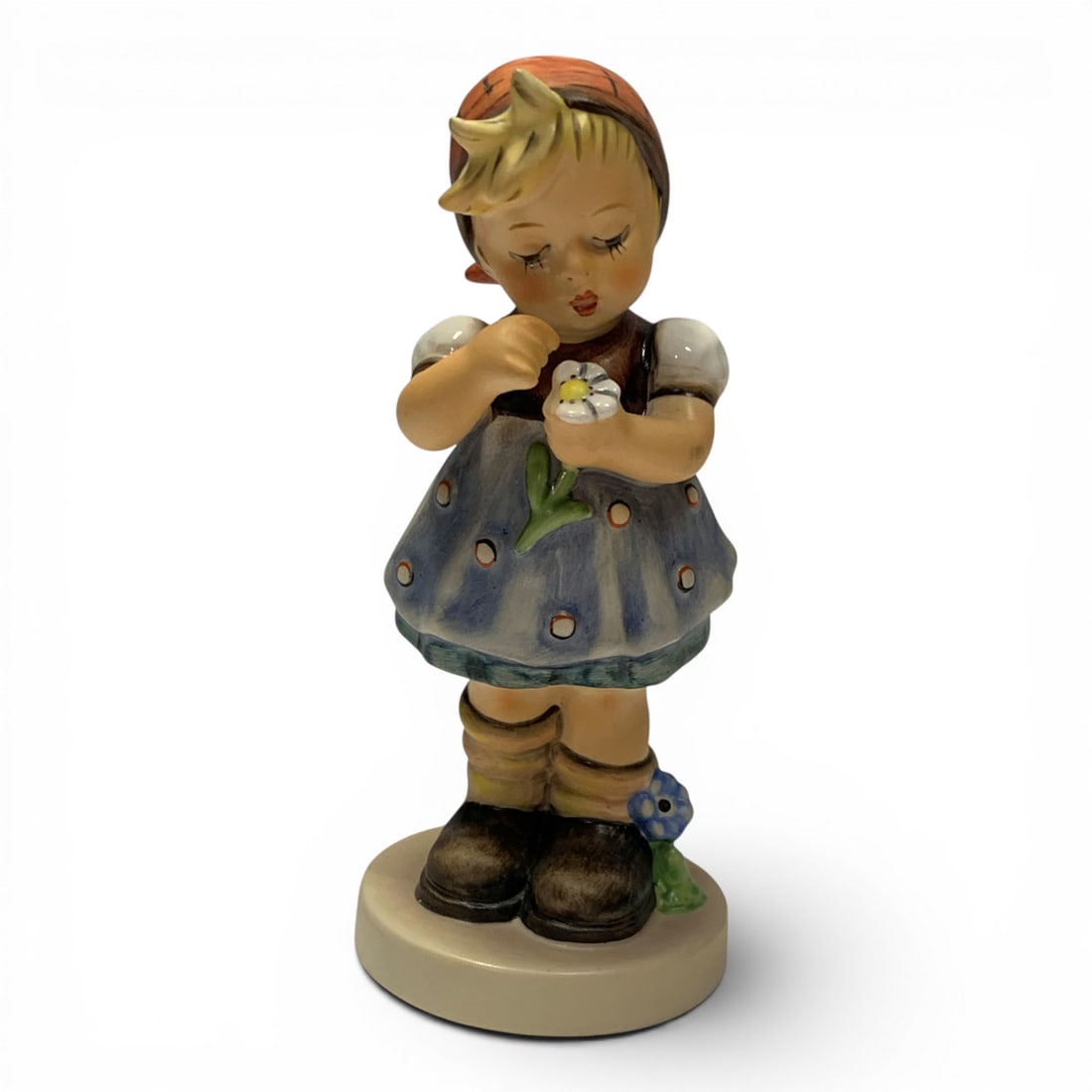 Hummel Figurine, Daisies Don't Tell: Goebel W. Germany. Hum 380. 1972. 5" Tall.