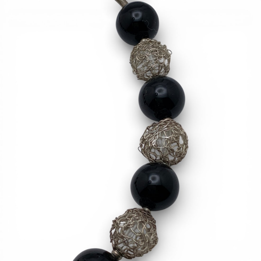 Sterling Silver Beaded Necklace - 2