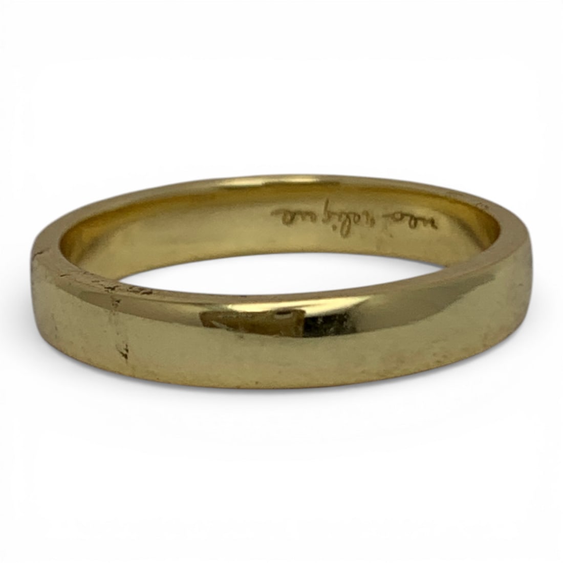 Sterling Silver Gold Tone Band: Marked 925 - Size 7 - 2.6 Grams