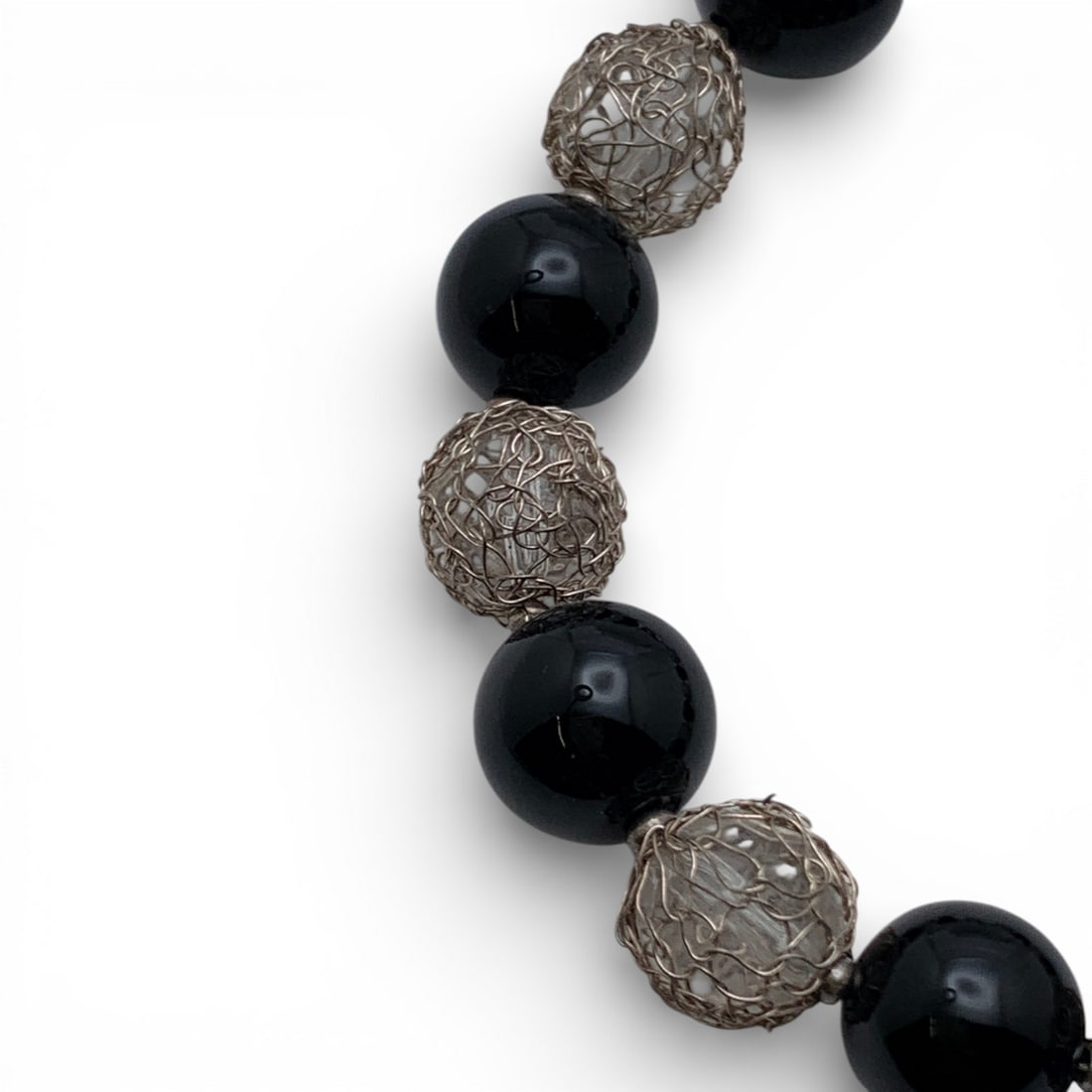 Silver Bracelet With Beads - 3