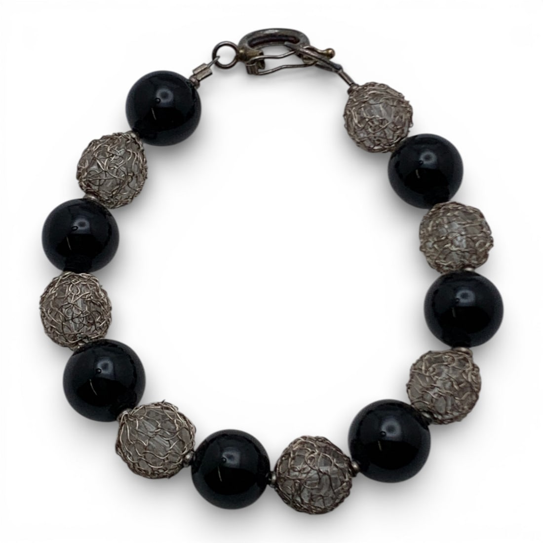 Silver Bracelet With Beads - 4