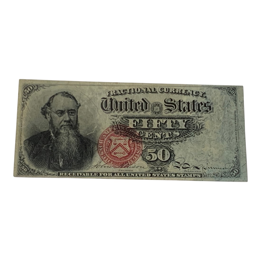 50 Cents Fractional Currency Note, 4th Issue: F # 1376See Photos