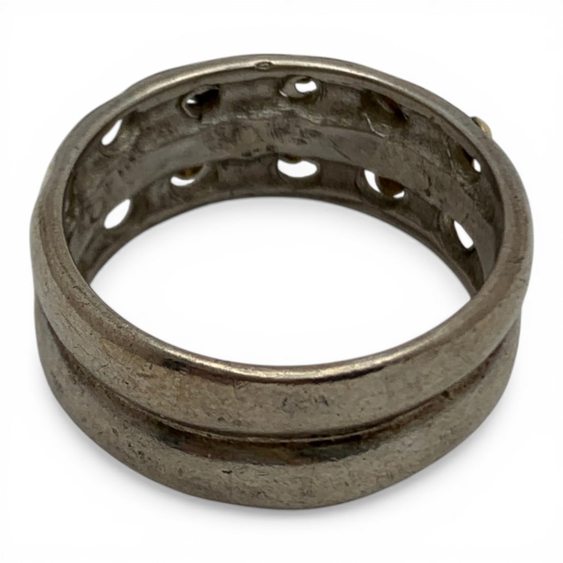 Sterling Silver & 18k Gold Ring - 2