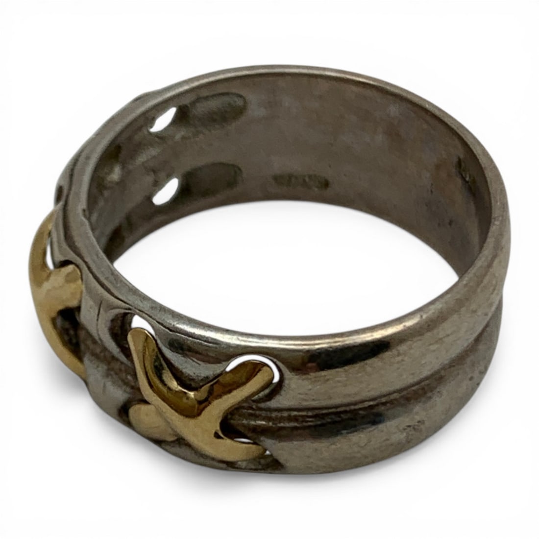 Sterling Silver & 18k Gold Ring - 3