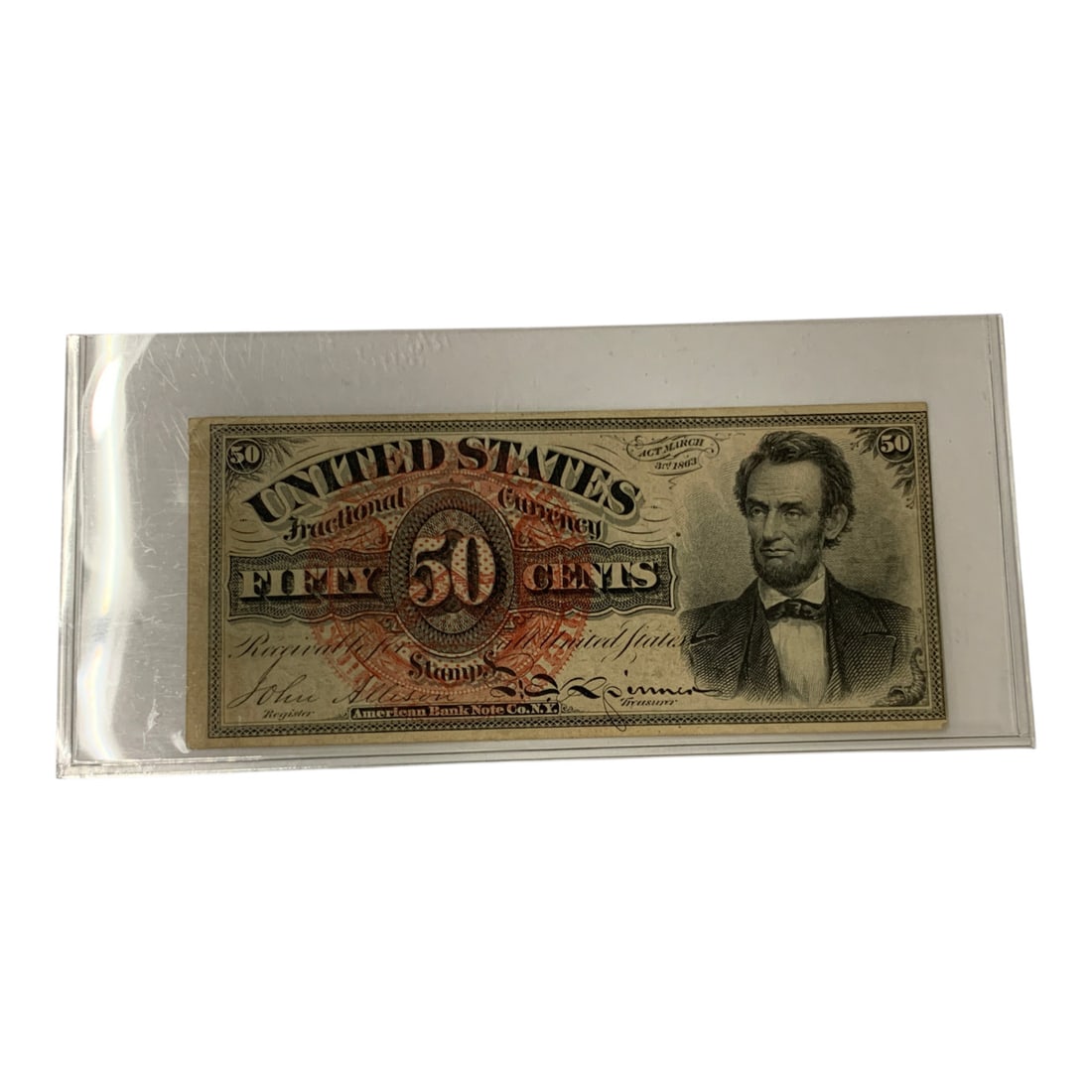 50 Cents Fractional Currency Note, 4th Issue: F # 1374See Photos