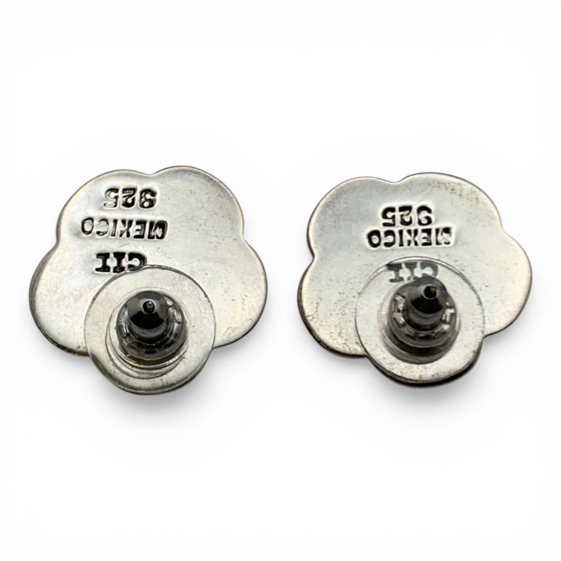 Sterling Silver Flower Earrings - 2