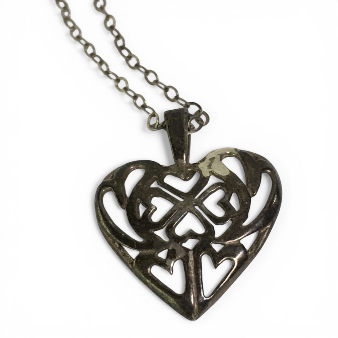 Sterling Silver Heart Pendant Necklace (1 of 3)