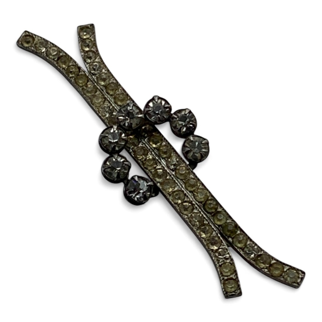 Sterling Silver & Rhinestone Pin - 4