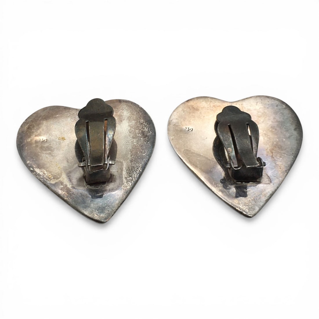 Silver Heart Earrings - 2