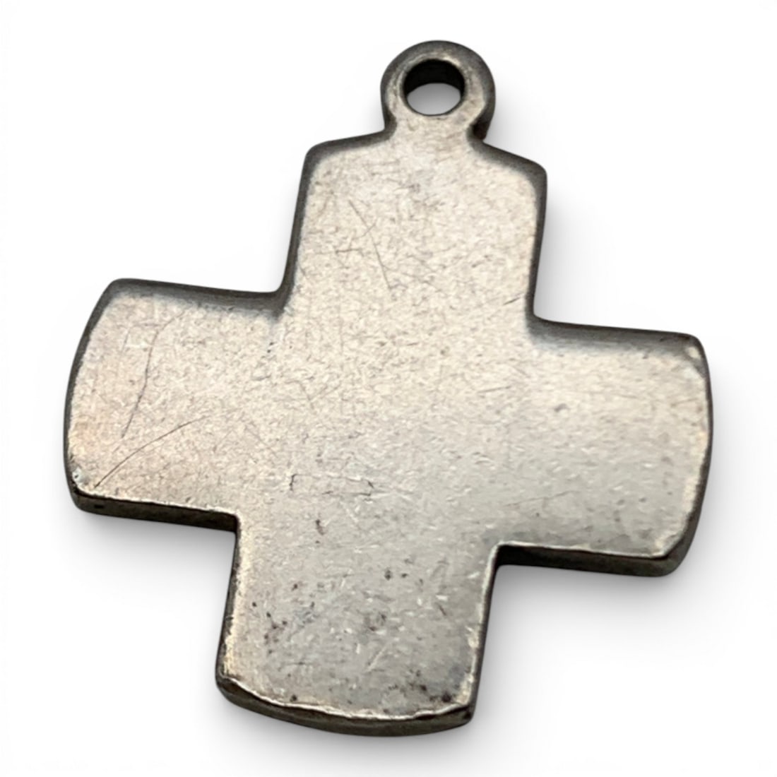 Silver Cross Charm: Tests Silver - 7/8" Long - 3.6 Grams