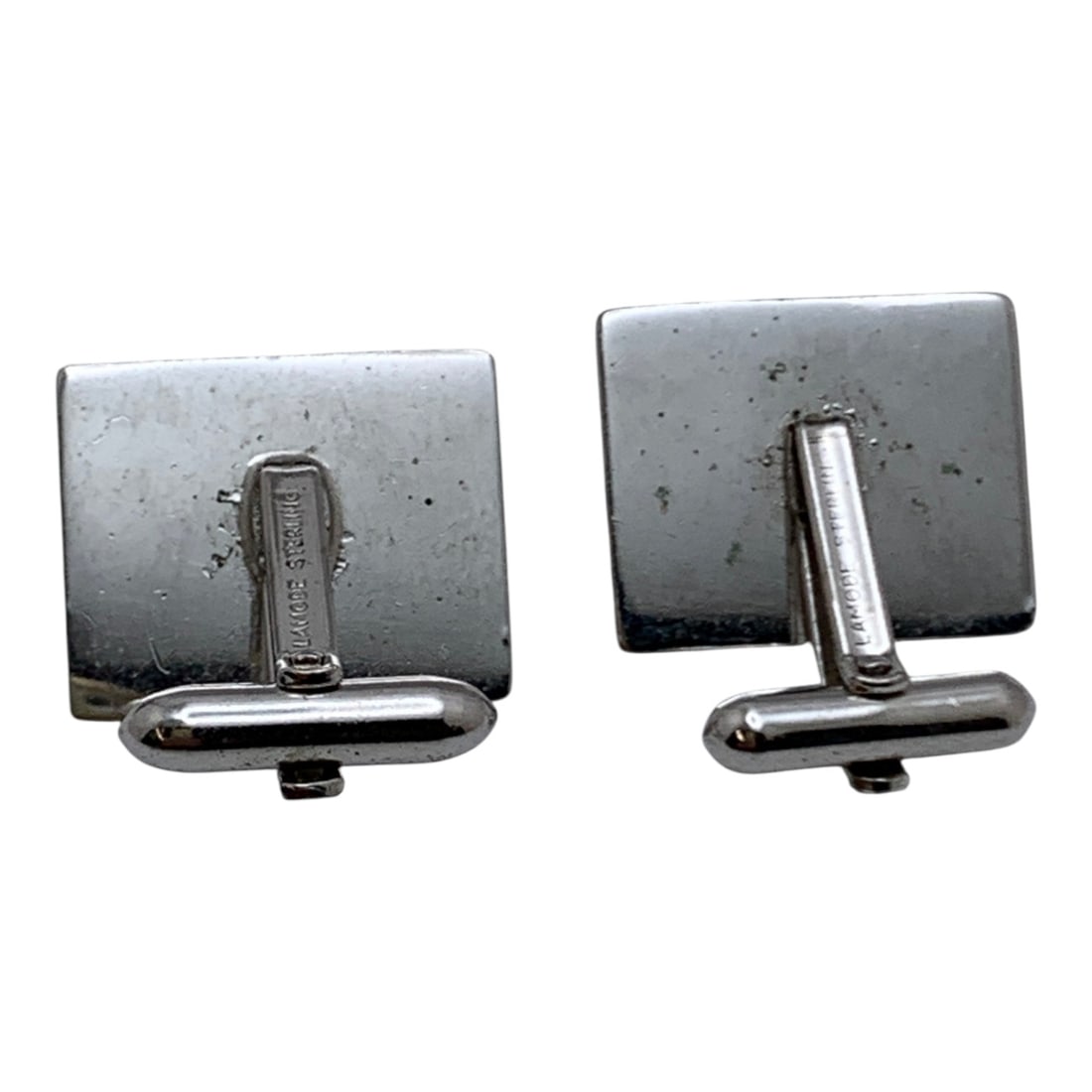 Lamode Sterling & Black Stone Cuff Links - 2